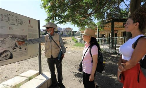 Tourists visit Baalbek temple complex in Baalbek, Lebanon